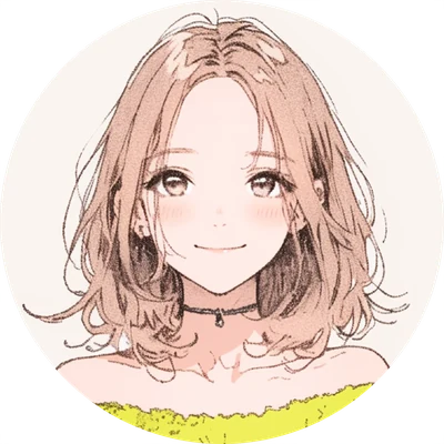 髪・瞳と肌の色の差がやわらかい女性のイラスト