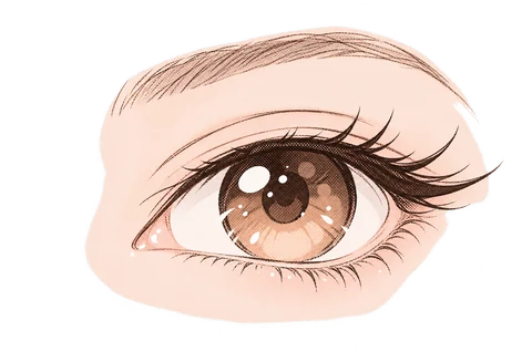 明るい茶色の瞳のイラスト