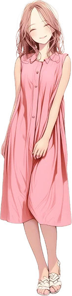 明るく若々しい印象の女性のイラスト